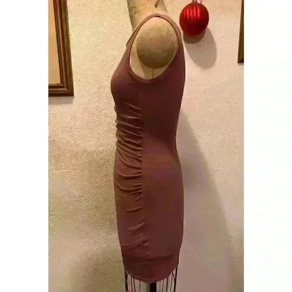 Treasure & Bond Ruched Side Sleeveless Tank Dress Mauve Size XS - Picture 4 of 7